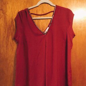 Red, Sequence, Open Blouse